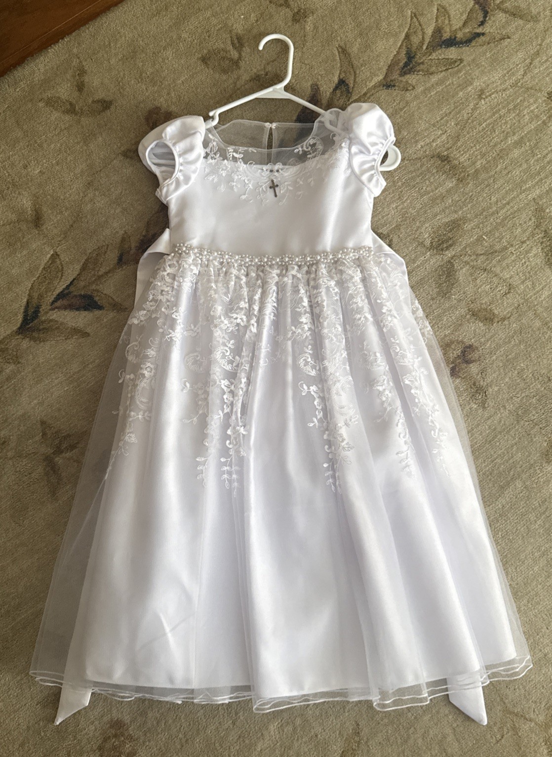 Bonnie Jean Girls Size 7 First Communion Dress - White