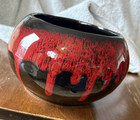 Vintage FRANK MORENO Ceramics #1 DRIP Lava GLAZE BOWL  Planter Circa 1960  — photo 2