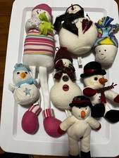 Lot de petites peluches bonhommes de neige