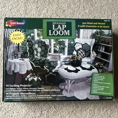 Craft House Hexagon Lap Loom Hand Loom Set for Rugs, Tapestry, Fabric, Pillows