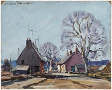 Derek Arthur Ede (1922-1983) - Mid 20th Century Oil, Country Road, Bucks