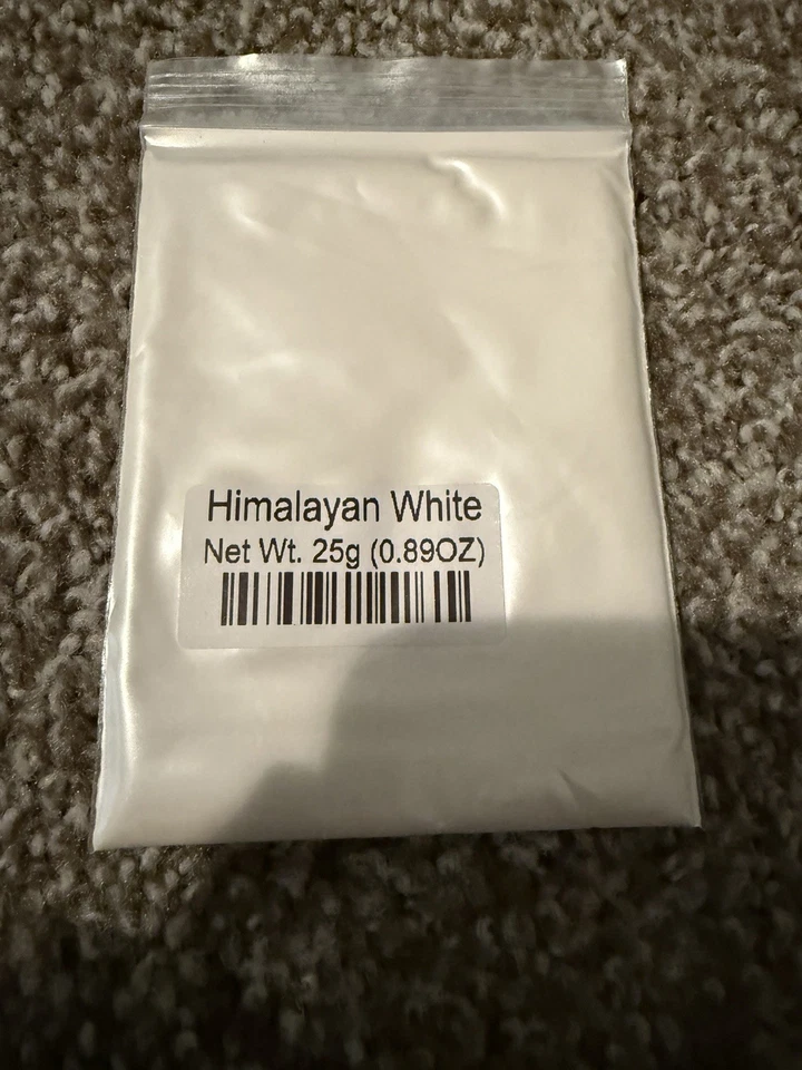 Lote de 20, Pigmento Himalaya Blanco Perla Mica Pintura en Polvo 25g (500g) NUEVO Foto 2 de 3