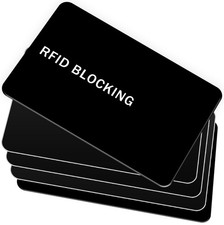 9toa 5 Pack RFID Blocking Card Contactless NFC Credit ID Black/5 cards