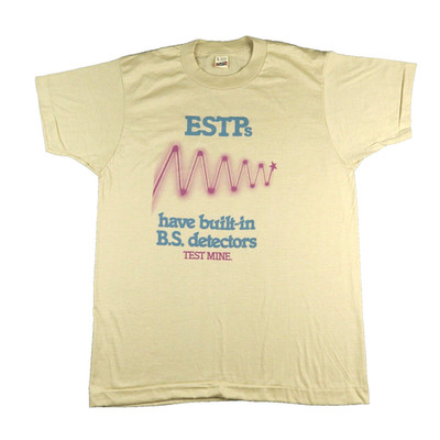Vintage ESTP Personality Shirt Mens Medium Large Myers Briggs 80s Graphic Tee  
