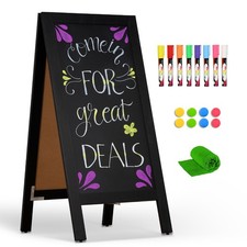 A-Frame Double-Sided Magnetic Chalkboard 40"x20" for Restaurants Weddings