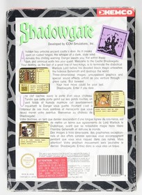 Shadowgate NES PAL CIB 1989 KEMCO Adventure PAL-B