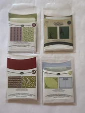 Sizzix A2 Embossing Folders Lot of 4 Sets Tim Holtz Basic Grey Texture Fades