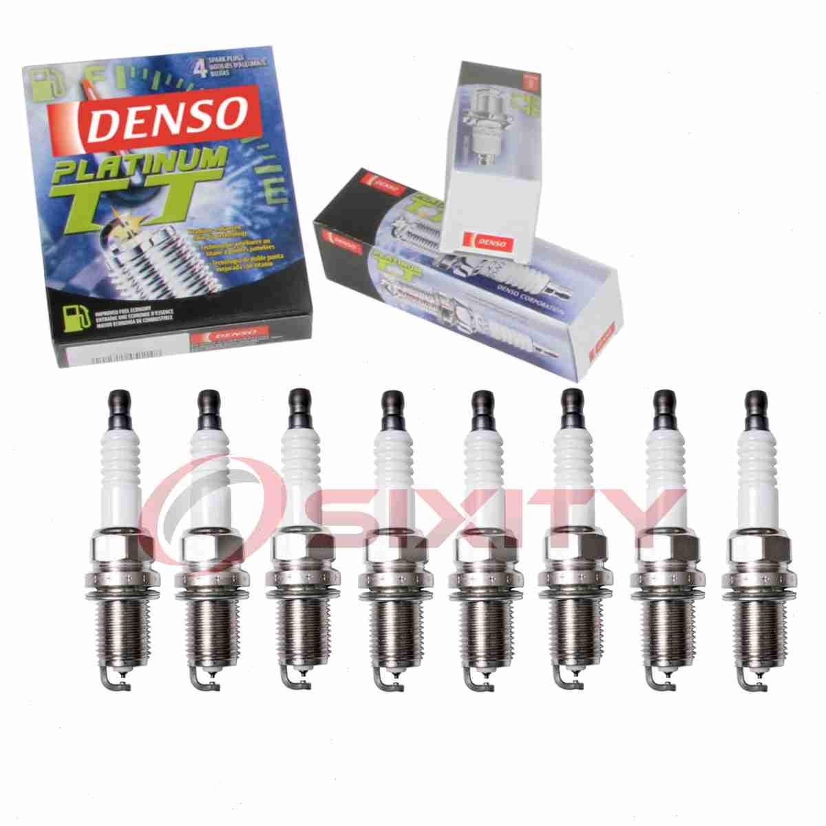 8 pc Denso Platinum TT Spark Plugs for 1994-2007 Dodge Ram 1500 4.7L 5.2L wa