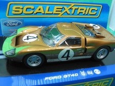 Scalextric C3026 Ford GT40 MKll 1966 #4 GOLD Neu in OVP