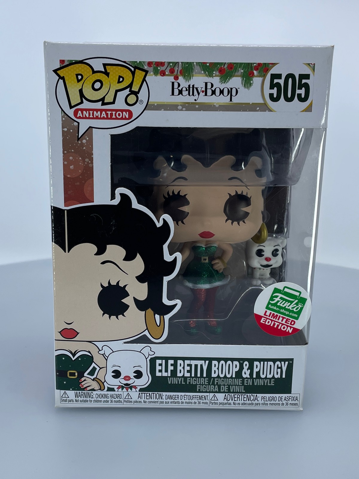 Funko Pop! Animación Elf Betty Boop &Amp; Pudgy #505 Funko Exclusivo Caja Dañada