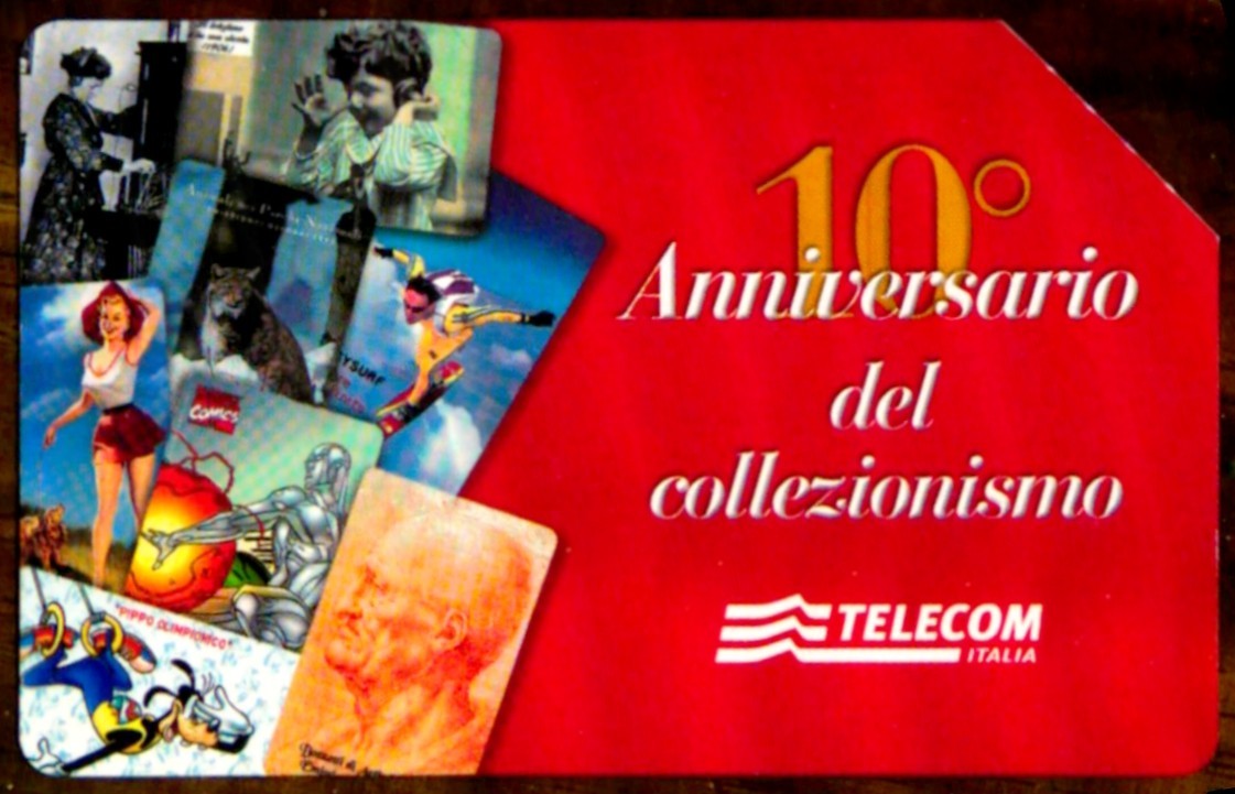 G 1866 368 C&C 3950 SCHEDA TELEFONICA USATA 10° ANNIVERSARIO DEL COLLEZIONISMO