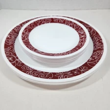 Corelle Vitrelle - Bandhani - Plates -  Red - By The Piece - Replacement Plate