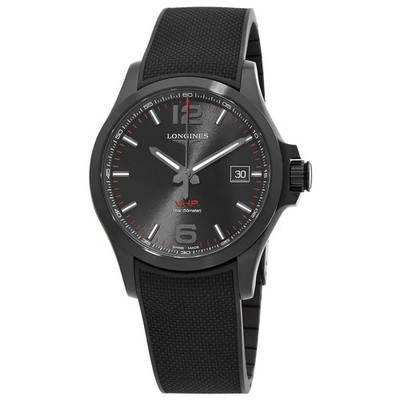 Longines Conquest V.H.P. Quartz Black Dial Men's Watch L37262569