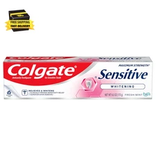 Sensitive Maximum Strength Sensitive Toothpaste, plus Whitening and Fresh Stripe