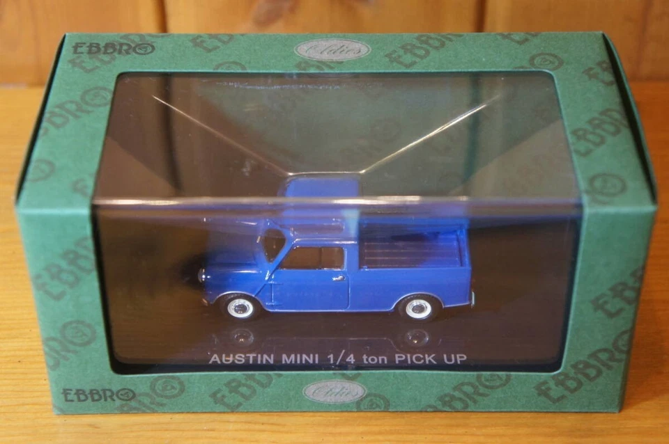 Ebbro Austin Mini 1/4 di tonnellata Pick up BLU, Blu, Classic Mini Cooper - Immagine 3 di 4