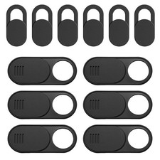 Laptop  Phone Camera Cover Slide 12-Pack   Ultra-Thin Privacy Webcam Black
