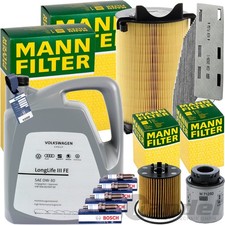 Mann Révision + 5L Original 0W-30 Huile Convient pour VW Golf 5 Audi A3 TSI