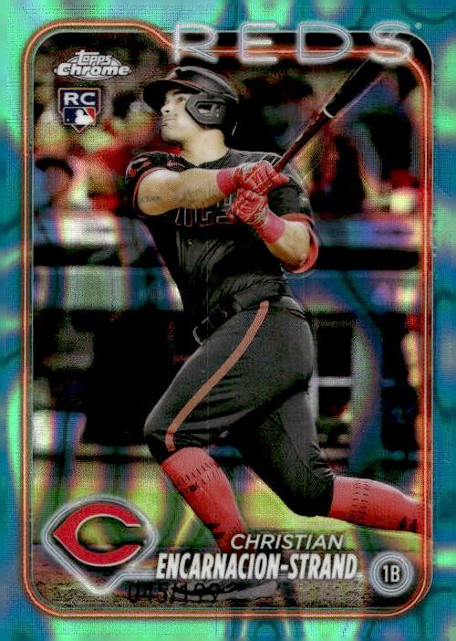 2024 Topps Chrome #65 Christian Encarnacion-Strand Aqua Raywave Refractors #/199