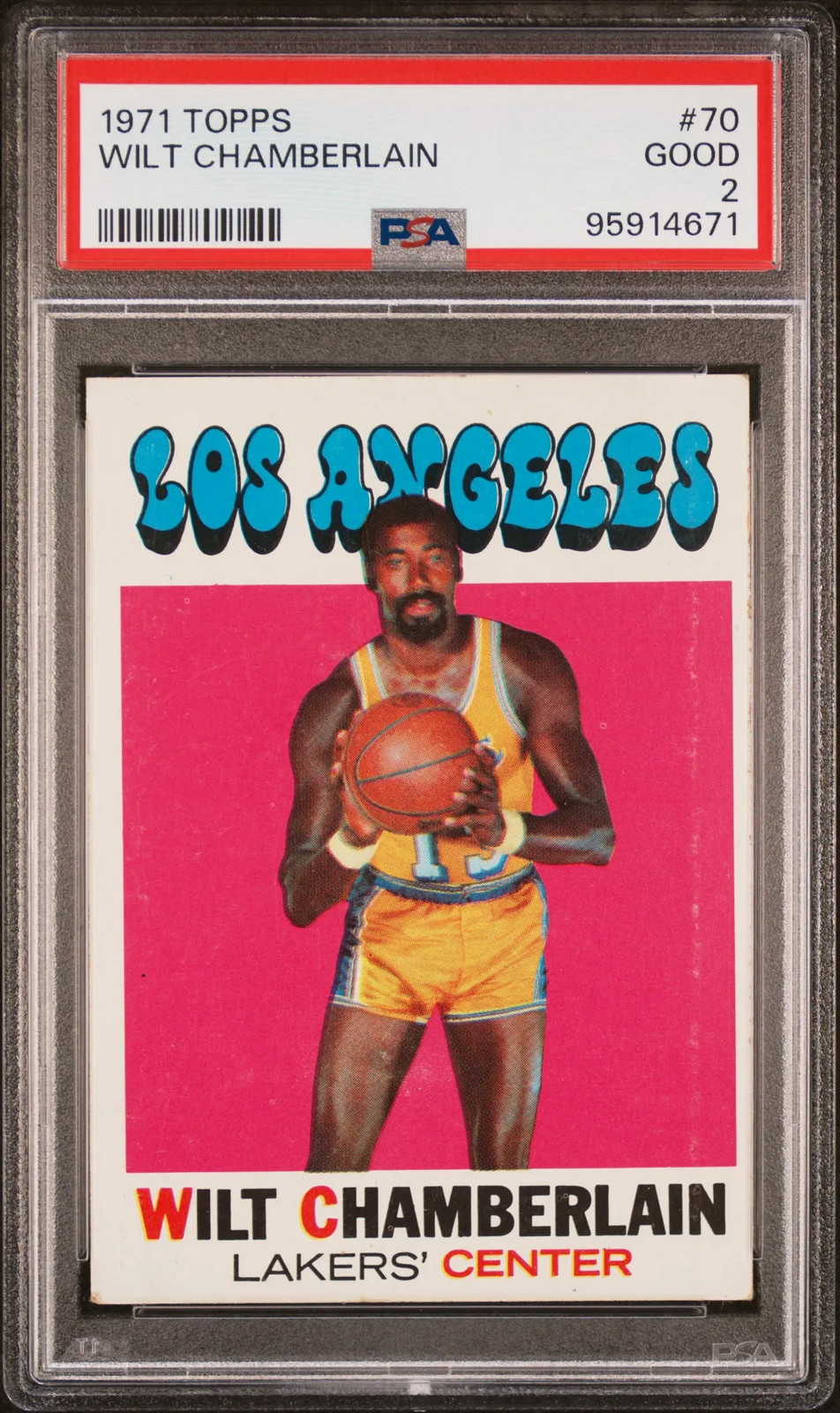 1971 Topps Wilt Chamberlain #70 PSA 2