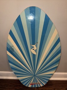 Bonzai Skimboard Vintage Wooden Beach Boogie Boards Skimmer skim Style Blue
