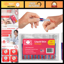 Waterproof Liquid Bandage - Flexible Skin Glue for Wound Closure - 10 Count
