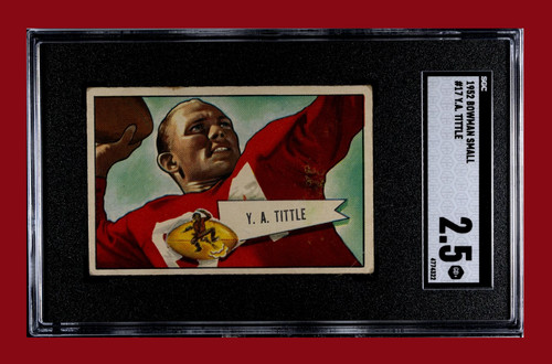 Y.A. Tittle #17 1952 Bowman Small card