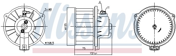 87796 NISSENS Interior Blower for TOYOTA