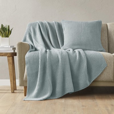 Bree Knit Throw Blanket for Bed, Sofa, and Couch, Lightweight, Breathable, So...
