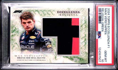 2024 Topps Eccellenza Formula 1 Reliquia Max Verstappen Reliquia-Green PSA 10