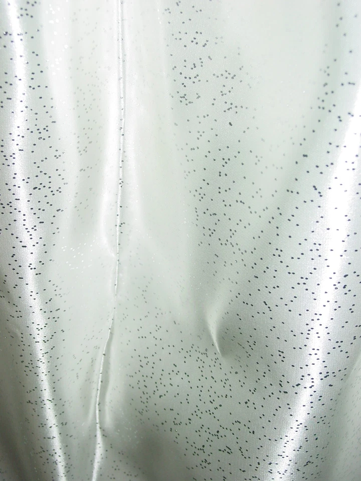 Blanco Plata Brillo Satén Medio Deslizamiento Gris Borde 29"-48" Cintura Sissy-XXL NUEVO Foto 2 de 4