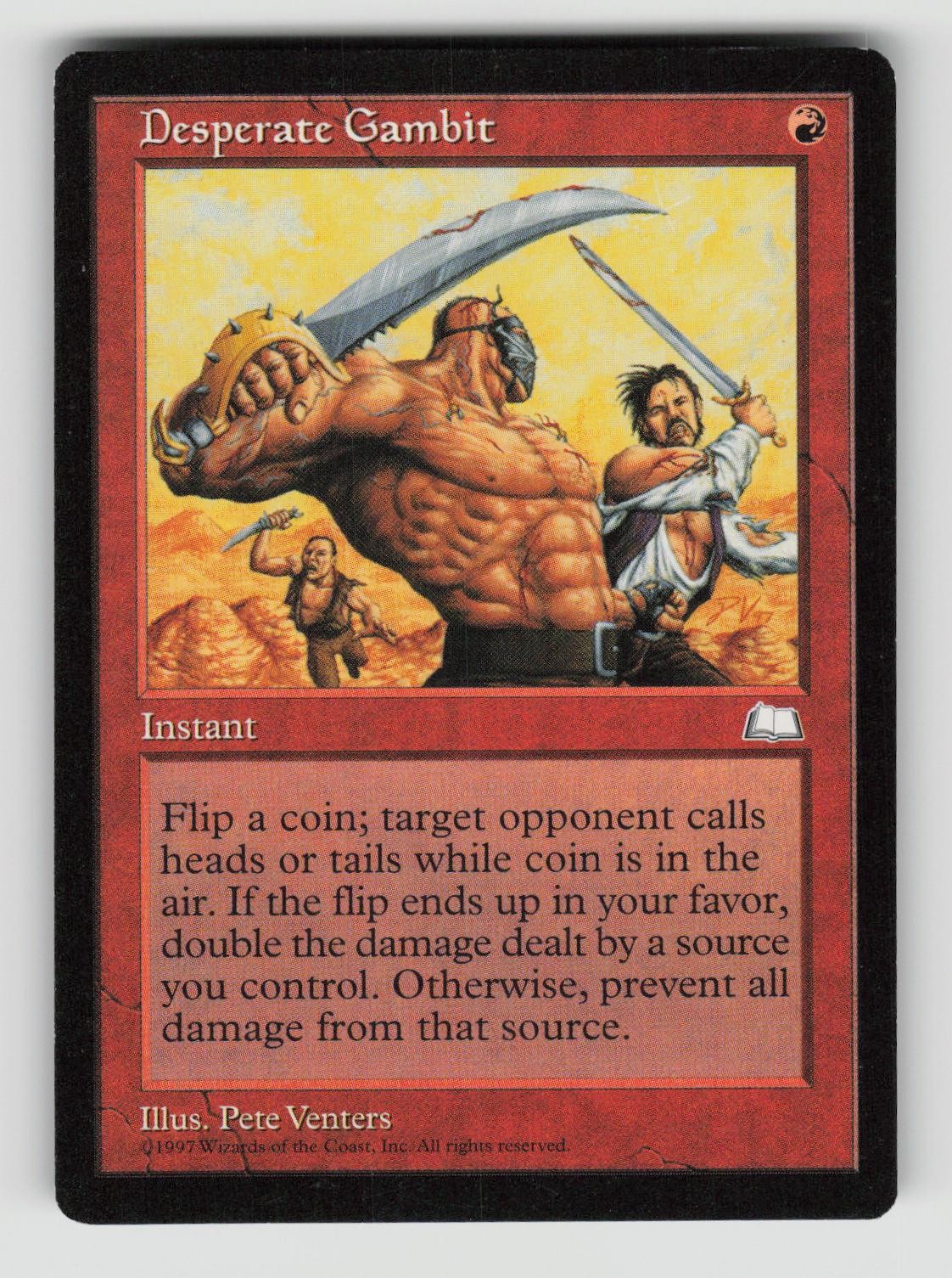 Desperate Gambit Uncommon Weatherlight Magic: The Gathering Lightly Played