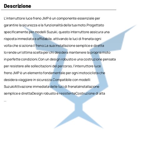 Interrupteur Lumière Frein JMP 705.97.85 pour Suzuki 650 GSF S BANDIT 2005-2014 - Photo 4/4