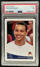 2009-10 Topps Stephen Curry Rookie RC #321 Warriors PSA 7