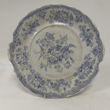 Antique B&H Asiatic Pheasant Plate 12 inch diameter - Blue and White