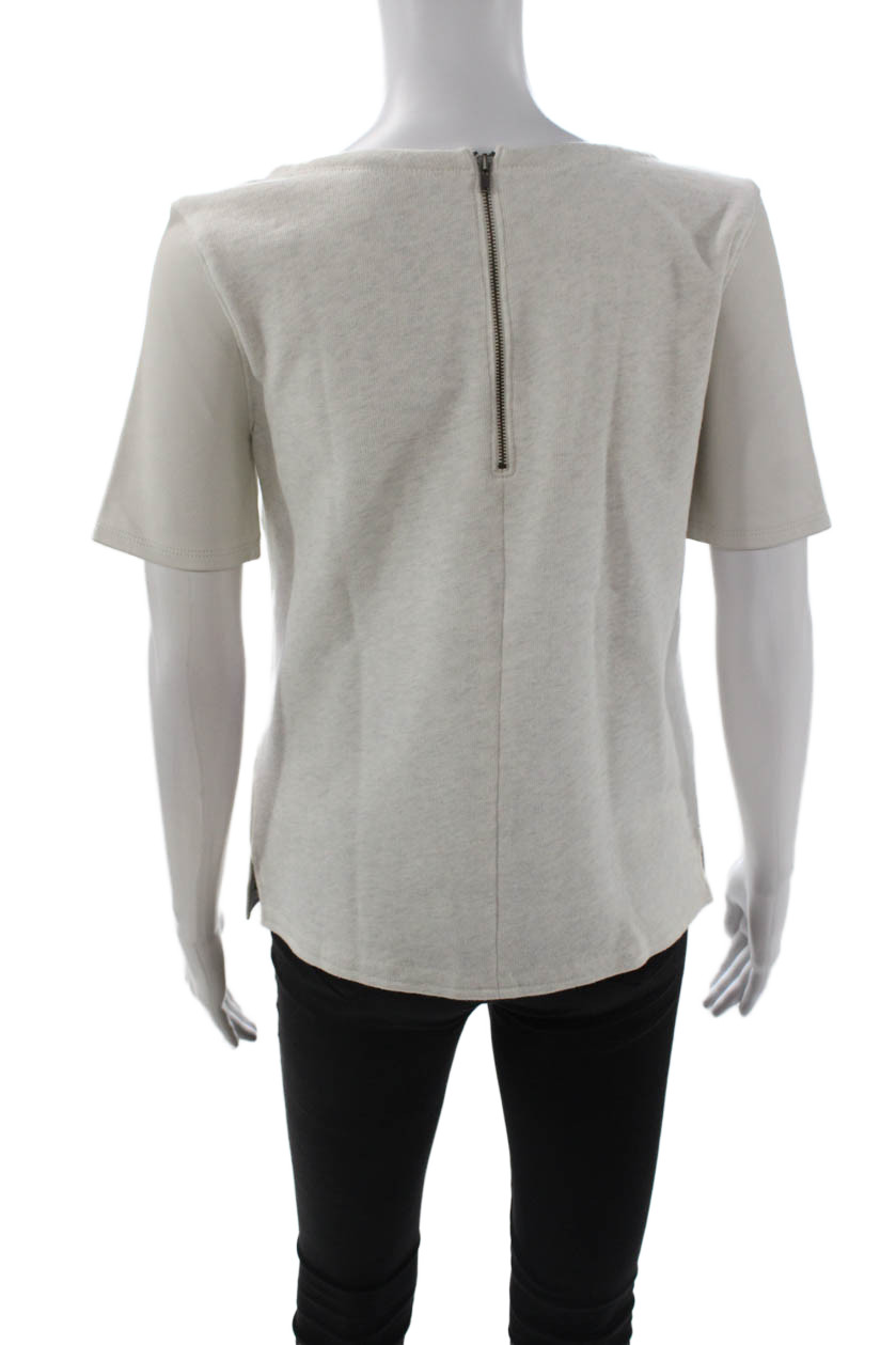 J Crew Collection Womens Basic Beige Round Neck S… - image 3