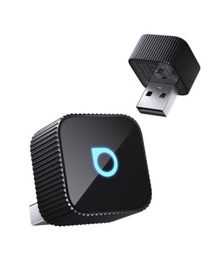 Ottocast Mini 3.0 Slim 2026 Upgrade Wireless CarPlay Adapter, USB A, Schwarz 