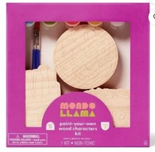 Mondo Llama Paint Your Own Wood Characters Craft Kit Kids 3 J