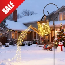 Solar Watering Can Light Garden Outdoor Waterproof Kettle Yard Art Lamp Decor US
