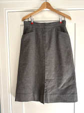 Vintage Wool Skirt Gray