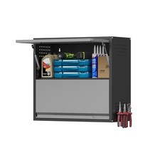 Metal Wall Cabinet Garage Cabinet Storage Organizer Double Doors for Tool Boxes