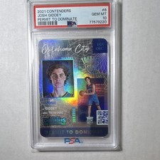 Panini Contenders Permit to Dominate Josh Giddey #6 Thunder PSA 10 NBA