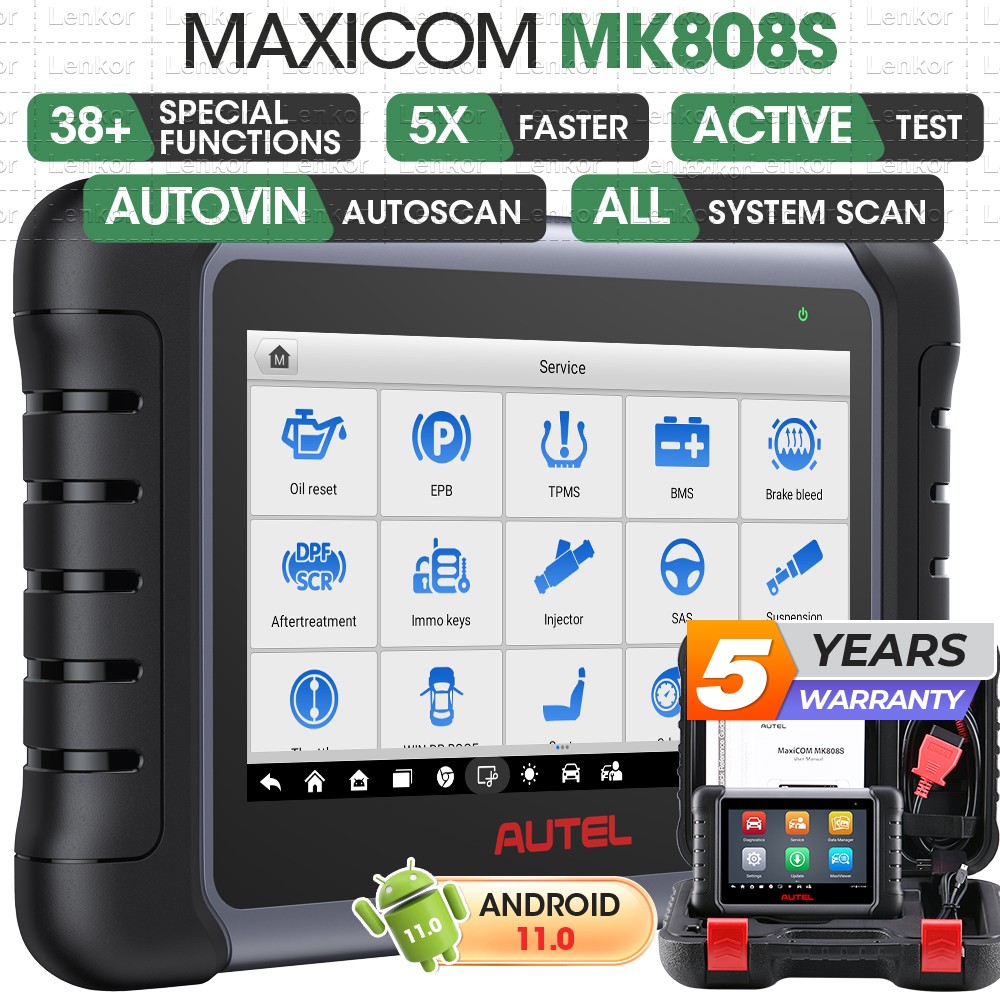Autel MaxiCOM MK808S outil de diagnostic OBD2 pour éteindre les voyants ABS Airbag et moteur