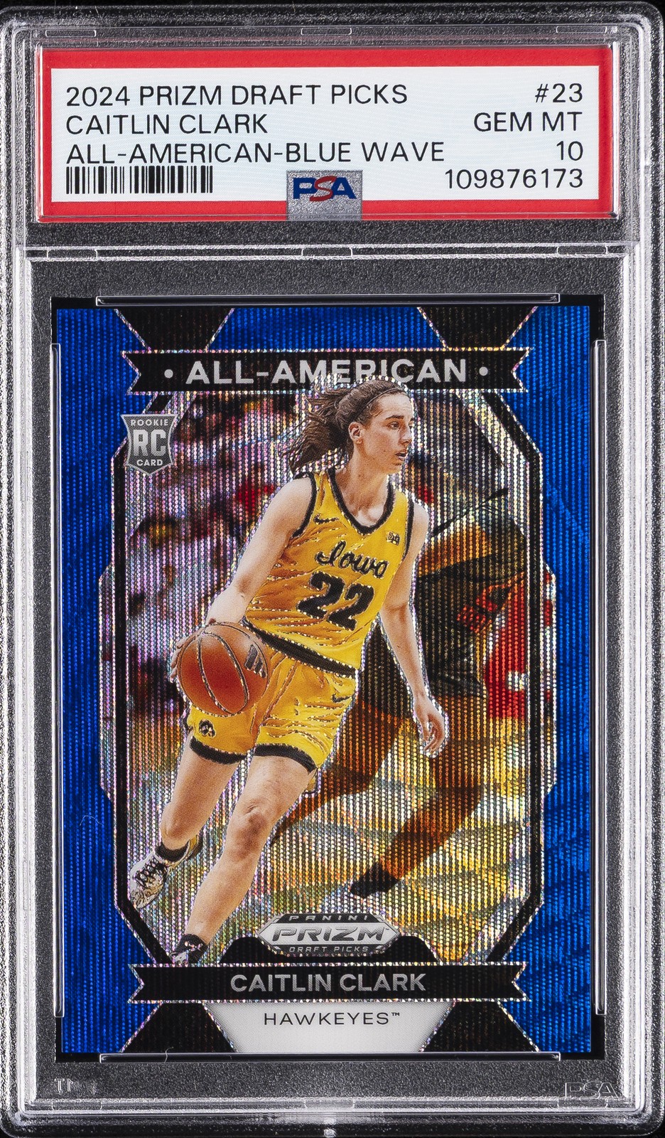 2024 PANINI PRIZM DRAFT PICKS ALL-AMERICAN #23 CAITLIN CLARK 140/249 PSA 10