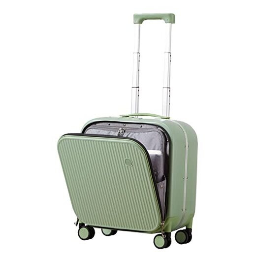 Avocado Green 18-inch Spinner Wheel Carry On Luggage-image