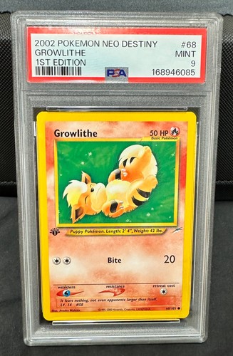 Growlithe (1st Edition) graded PSA 9 for sale on eBay