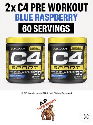 🚀 2x Cellucor C4 Pre-Workout – Blue Raspberry – 60 Servings | eBay ...