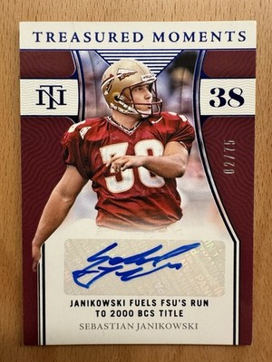 2022 National Treasures Collegiate Sebastian Janikowski Auto /75 Raiders #TM-SJA