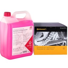 CONTI Zahnriemensatz mit WAPU + 5L FEBI G12 für VW SEAT SKODA