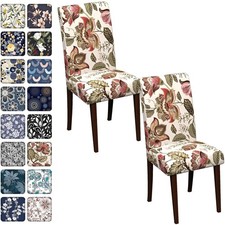 Chair Covers Dining Room Set of 2,Printed Patterned Stretch Non Slip Chair Sl...
