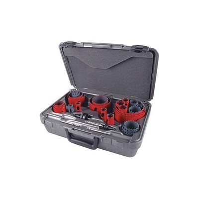 MORSE MHSELE01 Hole Saw Kit,Saw Range 3/4'' to 4-3/4'' 53WP33